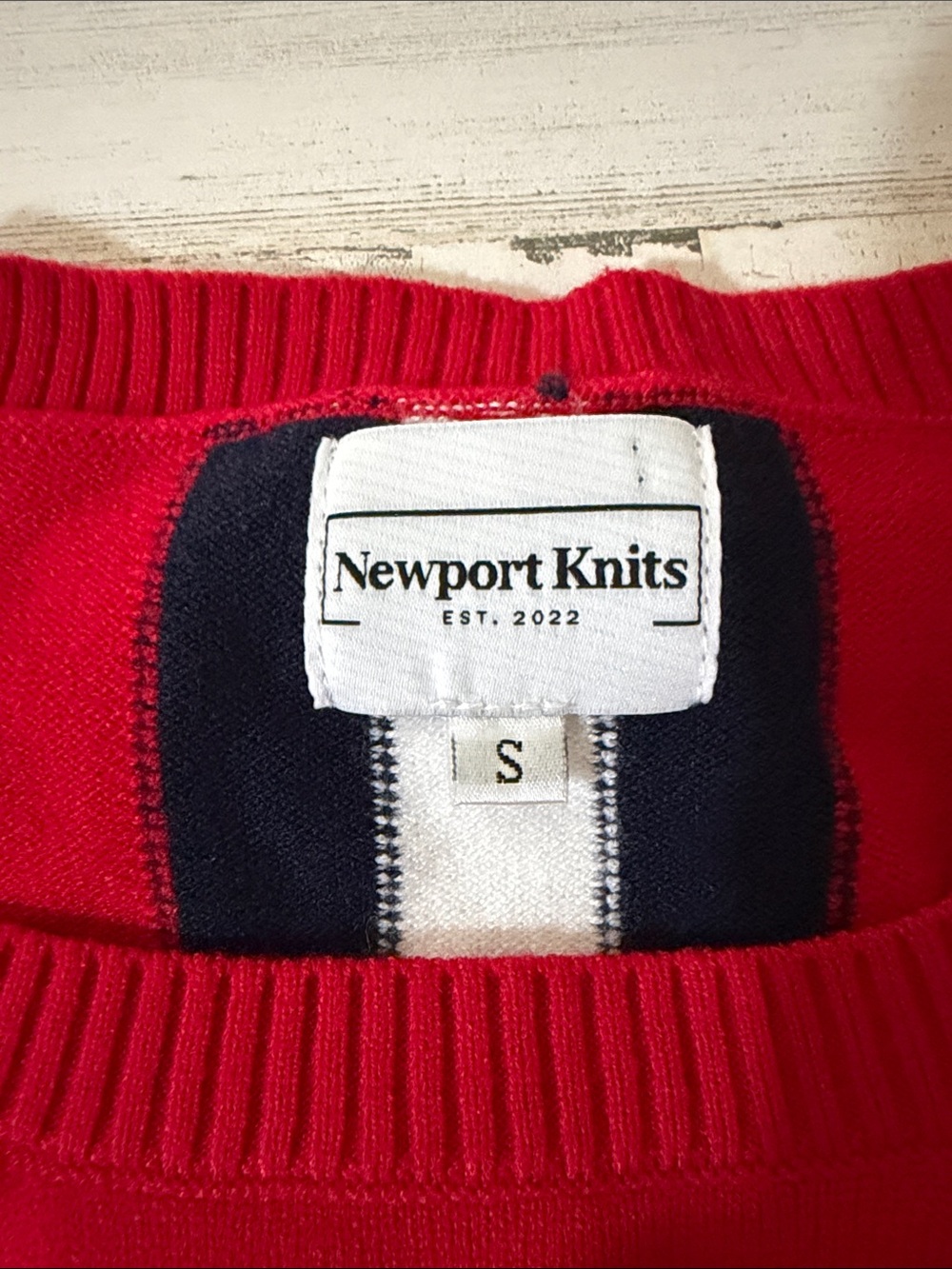 Ole Miss Red Crewneck Knit Sweater - Picture 4 of 10